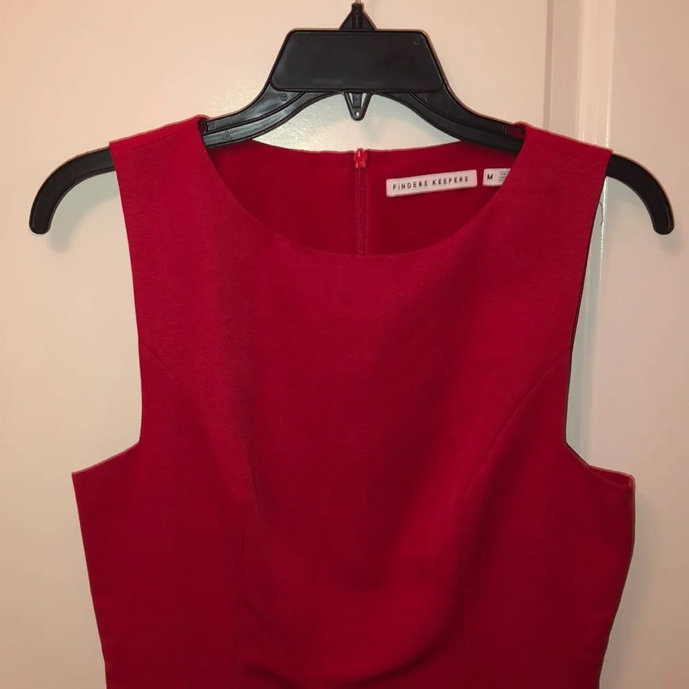 Finders Keepers Frame asymmetrical red mini dress - Picture 4 of 11